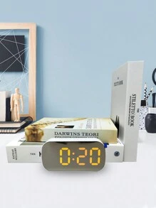 1pc Modern LED Digital Alarm Clock LED Back Light Display Desktop Clocks Electronic Clock For Home Office Travel Desktop Decor Clock Temperature Time Cycle Mode 5 Brightness Dimmer Room Decor Digital Clock - Apricot - View 14