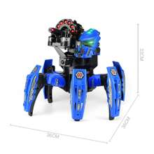 Đồ chơi robot 6 chân điều khiển từ xa có thể sạc lại, bắn tên lửa và đĩa bay, robot chiến đấu theo chủ đề nhện với vũ khí kép, quà tặng Giáng sinh - Nhiều màu - Xem 3