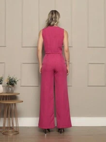 Women Two-Piece Outfits - Màu Hồng Tươi - Xem 2