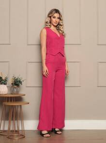 Women Two-Piece Outfits - Màu Hồng Tươi - Xem 4