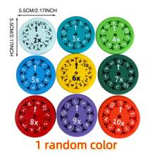 Math Fidget Spinners 9pcs Set - Addition, Subtraction, Multiplication & Division - Numbered Spinning Tops For Learning, Stress Relief, Party Games & Activities - Multicolor - View 12