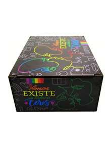 Caixa Presente LGBT O Amor Existe Em Todas As Cores - Multicolorido - Visão 4