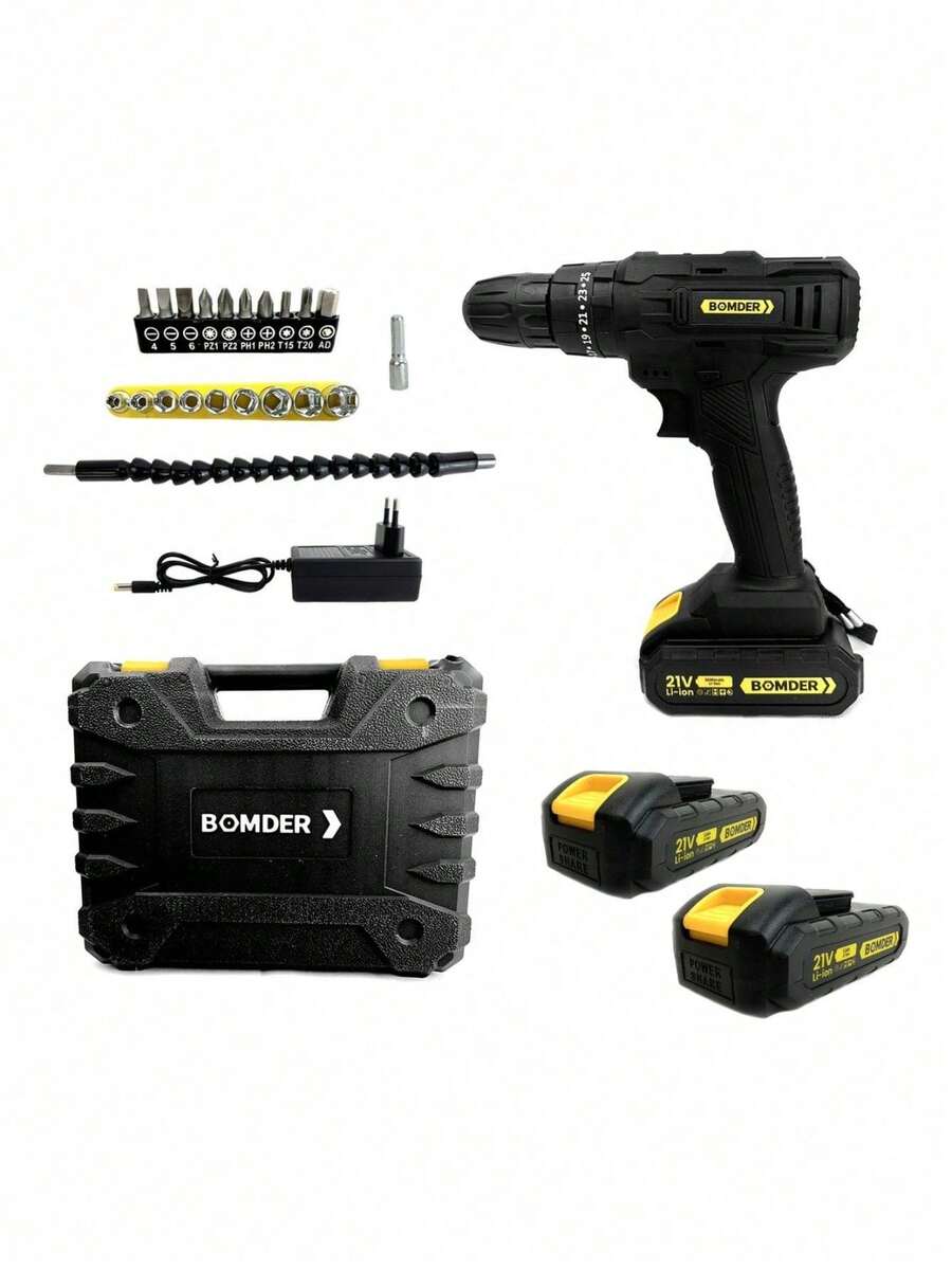 Cordless Electric Screwdriver 2 Batteries Suitcase Accessories - Nhiều màu - Xem 1