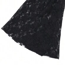 Vestido Cosplay Addams para Meninas Halloween Wednesday com Malha Splice, Vestido Preto com Capa de Manga e Acessório de Cabelo, Para Primavera e Outono