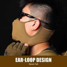 Ueasy 1pc Airsoft Mask Half Face With Removable Silicone Mesh Airsoft Face Mask Paintball Mask For Men Riding Paintball Shooting Real CS Survival Games - Multicolor - View 5