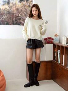 Women Sweaters - Beige - View 6