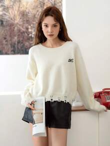 Women Sweaters - Beige - View 5