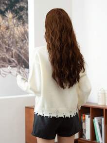 Women Sweaters - Beige - View 2