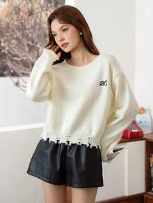 Women Sweaters - Beige - View 4