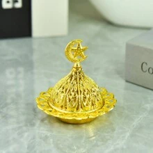 1 件装金色香炉、家居装饰香座、芳香疗法香炉