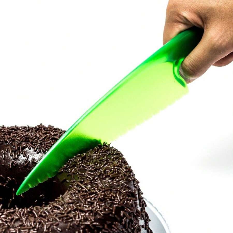 PLASTIC KNIFE FOR DESSERTS AND CAKES GREEN - 綠色 - 查看 1