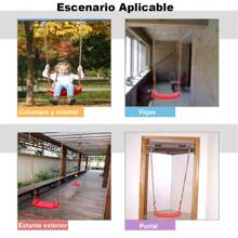 Juego de Columpio,Set de Columpio con Cuerda Ajustable,Columpio Hebilla,Seguro y Duradero,Juego de Columpios para Niños Mayores de 4 Años,se Puede Instalar en Interiores, Exteriores,árbol Etc. - Azul - Ver 6