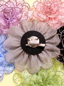 14 厘米夸张奢华多层 3D 面料大花胸针，带水钻，完美适合正式场合情人节情人节礼服配饰别针用于衣服包饰学校办公室配饰衬衫夹克珠宝圣诞节万圣节衣服别针有趣可爱的教师礼物 - 彩色 - 查看 11