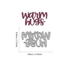 Corte de Metal DIY para Álbum de Recortes de Natal, Halloween, Aniversário, Decoração de Cartão 3D com Texto de Saudações 2024 Novo