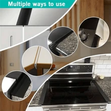 1PC/2pcs 63CM Stove Sealing Strip,Kitchen Stove Counter Gap Covers,Stainless Steel Stove Guard, Cooktop Trim Kit, Stove Gap Guards, Oven Gap Filler, Heat Resistant & Effectively Protect Stove Gap Filler,Protect Stove Gap Filler Sealing Spills In Kitchen