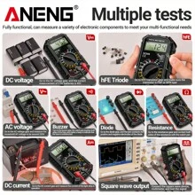 ANENG SZ308 1999 Counts High-Precision Digital Display Portable Multimeter  Voltage LCD Display Test Tools - Multicolor - View 10
