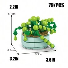 Cute Style Assembly Building Blocks Bouquet Of Orchids, Tulips, Roses Handmade Artificial Potted Succulent Plants Puzzle Toy For Women, Festival, Creative Desktop Decoration Gift Room Decoration - Building Block Succulent Potted Plants - View 23