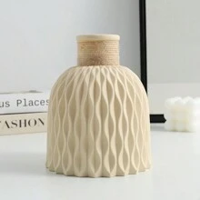 2 piezas Jarrones de plástico, minimalistas, modernos y creativos, de origami de cuerda, con patrón de ondas de agua, para decoración de sala de estar, mesa de comedor, jarrón seco, recipiente que no puede contener agua, decoración del hogar, jarrón de flores, centro de mesa, decoración de mesa - Multicolor - Ver 9