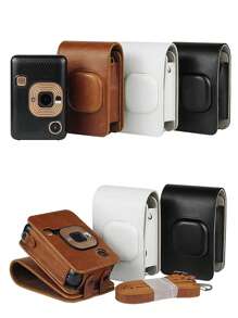 Protective Case Compatible With Instant Mini Liplay Hybrid Instant Camera And Printer, Soft PU Leather Bag With Removable/Adjustable Shoulder Strap Travel Digital Camera School College Back To School Camera Case Camera Bag Cannon Dorm Power Bank