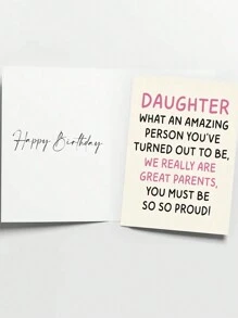 1PC Cute Birthday Card Suitable For Giving Encouragement And Blessing Cards To Daughters (Comes With Randomly Colored Envelopes) - Multicolor - View 7