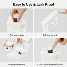 4 In 1 Dog Water Bottle, Lightweight, Leak Proof Portable Travel Dog Waterer - Perfect Puppy Drinking Bowl For Outdoor Walks And Hikes - Pet Accessories - White - View 6