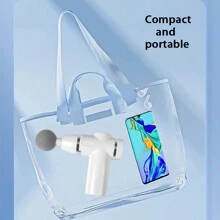 1pc Rechargable Portable Handheld Fascial Gun, 12 Pcs Replacement Heads, Percussion Deep Tissues Muscle Massagerwith 8 Speeds, Travel Massage Gun, Portable Handheld Massager, Compact Sports Massager For Office Gifts For Him, Home, Athletes, A Good Gift For Thanksgiving And Christmas