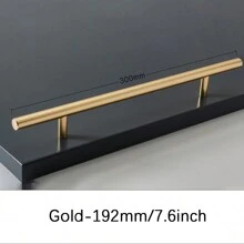 1 pezzo Maniglia per porte di armadi in lega di alluminio / Tiratore per cassetti di guardaroba, stile nordico moderno e semplice, dorato/nero