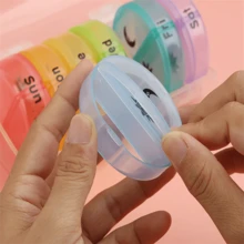 Pill Box 14-Cell 7 Day Dispenser 2 Times A Day Portable Travel Pill Box, Pill Case - Multicolor - View 3