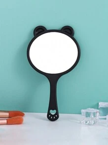 1 pezzo Specchio da trucco portatile creativo con maniglia a forma di orso e gatto, specchio regalo portatile stile coreano per ragazze per il dormitorio degli studenti specchio trucco, specchietti - Multicolore - Visualizzare 22