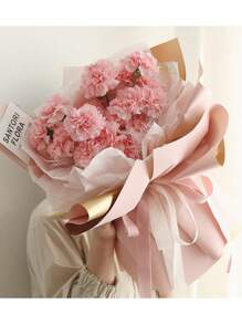 20 Hojas De Papel Coreano Para Ramos Bouquet Floral Bicolor, floral impermeable doble cara bicolor para manualidades envoltura de flores decoración fiesta papel premium para ramos bouquet ornamentos de mesa eventos - Rosa - Ver 7