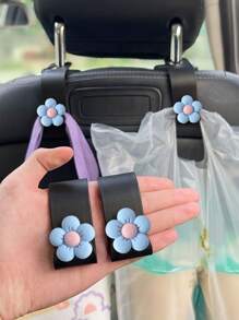 2 Chiếc Ẩn Tựa Đầu Ghế Ô Tô Móc Đa Năng Sáng Tạo Móc Nhỏ - Màu xanh nhạt - Xem 1