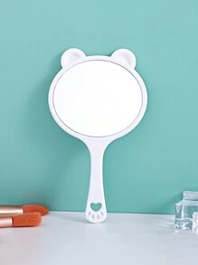 1 pezzo Specchio da trucco portatile creativo con maniglia a forma di orso e gatto, specchio regalo portatile stile coreano per ragazze per il dormitorio degli studenti specchio trucco, specchietti - Multicolore - Visualizzare 18