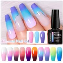 7ml溫感凝膠指甲油，變色溫度感應凝膠半固定型，可使用UV LED燈光，適用於沙龍和家庭個人DIY