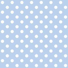 Tricoline Poá Per Meter Printed 100% Cotton - 1.5m Wide - Poa Biru - View 1