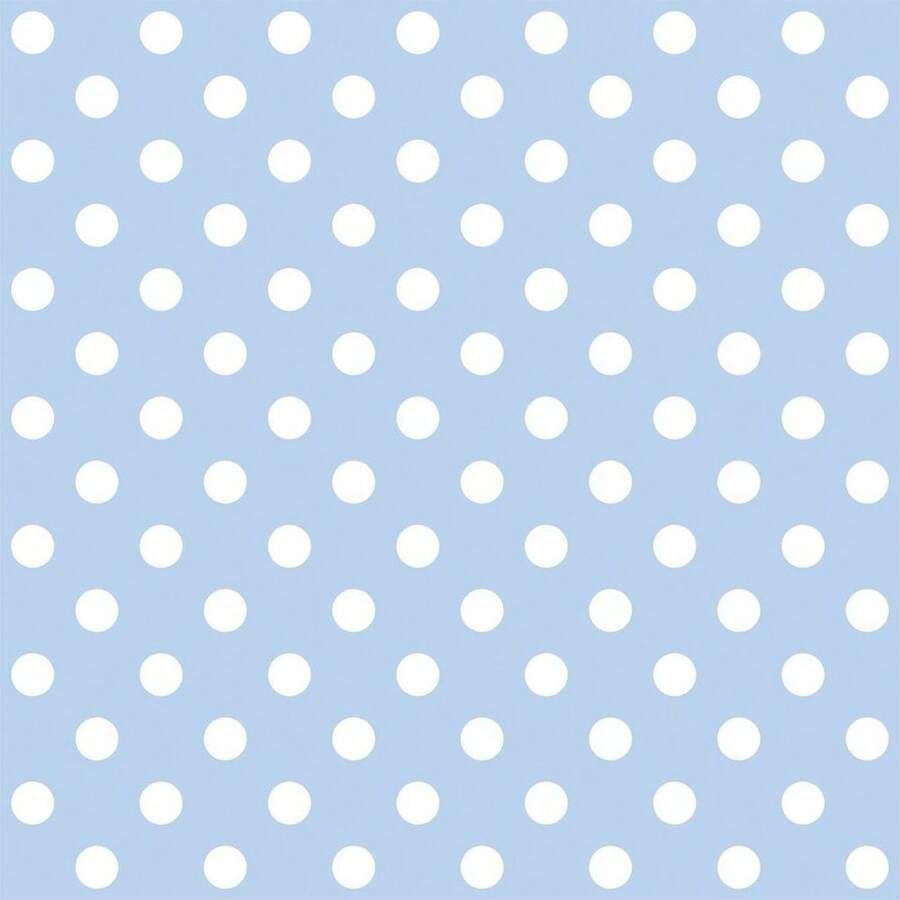 Tricoline Poá Per Meter Printed 100% Cotton - 1.5m Wide - Poa Biru - View 1