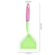 1PC Cooking Spatula Silicone Jade Burning Spatula Silicone Wide Frying Spatula Jade Burning Spatula Kitchen Utensils Silicone Spatula - Baby Pink - View 11