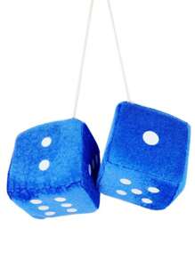 2pcs Plush Dice Car Accessories, Suitable For Vehicles, Colorful Plush Fabric Decor - one-size - View 17