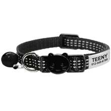 Personalized Solid Color Nylon Cat Collar - Adjustable Fitting With Quick-Release Buckle And Jingle Bell - Custom Pet ID Tag Pendant Accessory - Multicolor - View 7