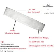 透氣矽膠假髮固定頭帶，防滑可調節頭帶保持假髮，運動瑜伽髮箍吸汗帶 - 彩色 - 查看 3