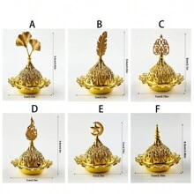 1 件装金色香炉、家居装饰香座、芳香疗法香炉