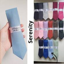 5 Semi Slim Groomsmen Ties - Colors - Xanh nhạt / thanh thản - Xem 1