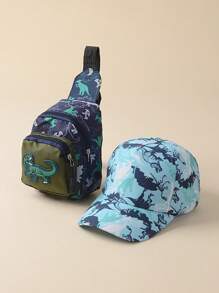 2pcs Children's Baseball Cap And Cross-Body Bag Set, Unisex Casual Wear For Daily Activities, Going Back To School, Outdoor Sun Ion All Year Round - 2PC - View 13