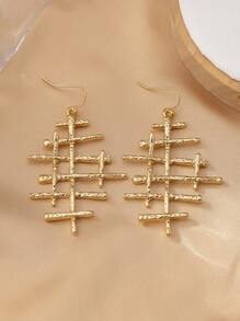 女士夸张金色日常耳环 - 金色 - 查看 1