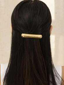 1 件女士条形发夹，金属时尚发饰，简约风格发夹，法国鳄鱼卷发夹孔用于发型设计、染色、银色、造型（男女均可使用）街头、优雅艺术风格，适合任何身材万圣节 - 金色 - 查看 9