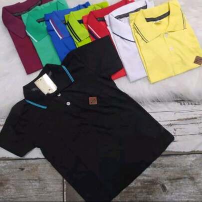 Kit 5 Camisa Infantil Gola Polo
