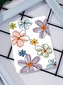 1pc Stripe Floral Pattern Tablet Case, Anti-Fall, With Pencil Holder, Sleep/Wake Function, Compatible With Samsung, Huawei, Xiaomi And Ipad - Multicolor - View 4