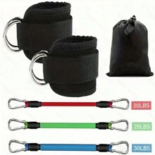 1入臀部提拉阻力帶，帶有龍門框架，踝部捆綁帶，可用於腿部、臀部訓練，塑身和瘦身 - 彩色 - 查看 16