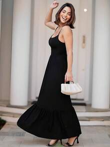 Women Long Dresses - 黑色 - 查看 4