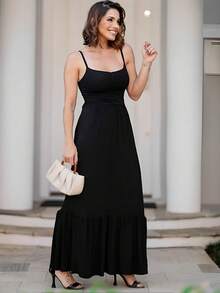 Women Long Dresses - 黑色 - 查看 3