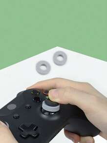 2pcs Grey Sponge Rings Gaming Controller Assisted Cushion Rings, Gamepad Shock Absorbing Rings Compatible With Switch Joysticks - Grey - View 1